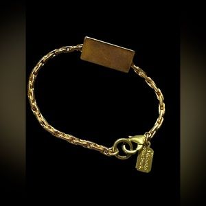 Michelle Starbuck brass tone rope with triangle tube design 7.5”